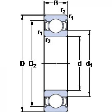 المحامل W 61810-2Z SKF