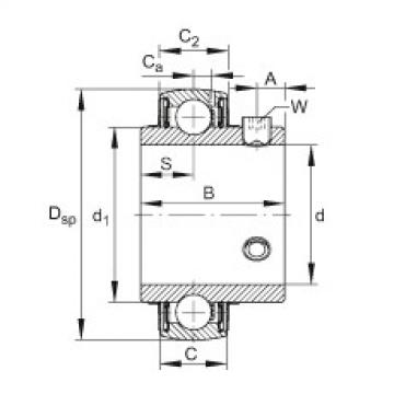 المحامل UC207-22 FAG