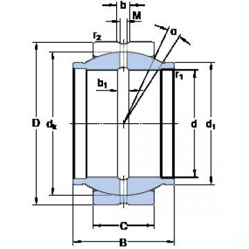 المحامل GEZM 204 ES SKF