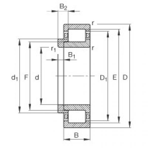 FAG محامل أسطوانية - NJ408-XL-M1 + HJ408 #1 image