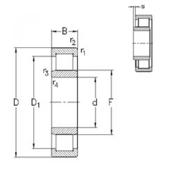 المحامل NU334-E-M6 NKE #1 image