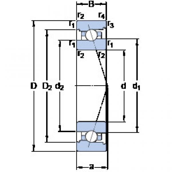 المحامل 7017 CB/HCP4A SKF #1 image